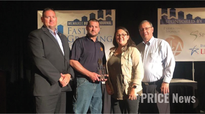Price Erecting recognized as one of Milwaukee Business Journal’s Fastest Growing Firms